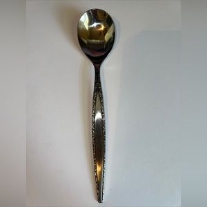 Stainless Sugar Spoon Lacebon by present Pattern USA 6" Glossy
